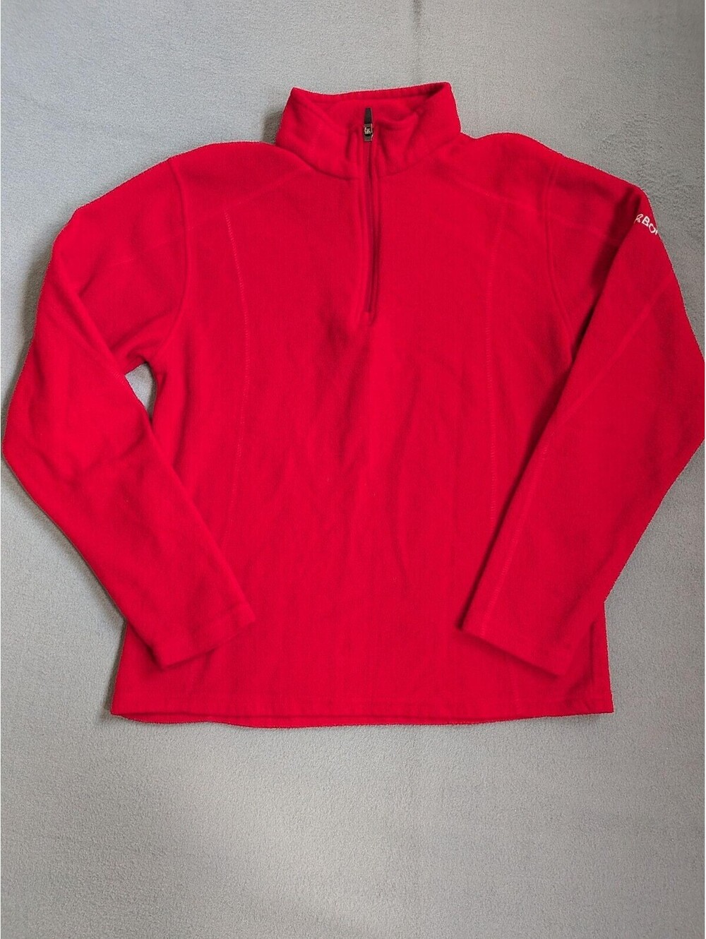 Karbon Pullover Mens S Red Fleece 1/4 Zip Mock Neck Thermal Skiing Layer Winter